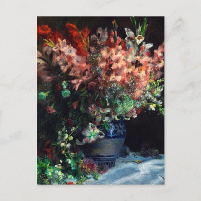 Carte Postale Auguste Renoir - Gladioli Dans Un Vase (Devant)