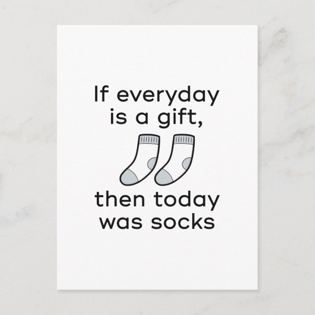 Carte Postale Aujourd'Hui Était Chaussettes (Devant)