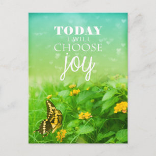 Carte Postale Aujourd'hui, je choisis Joy