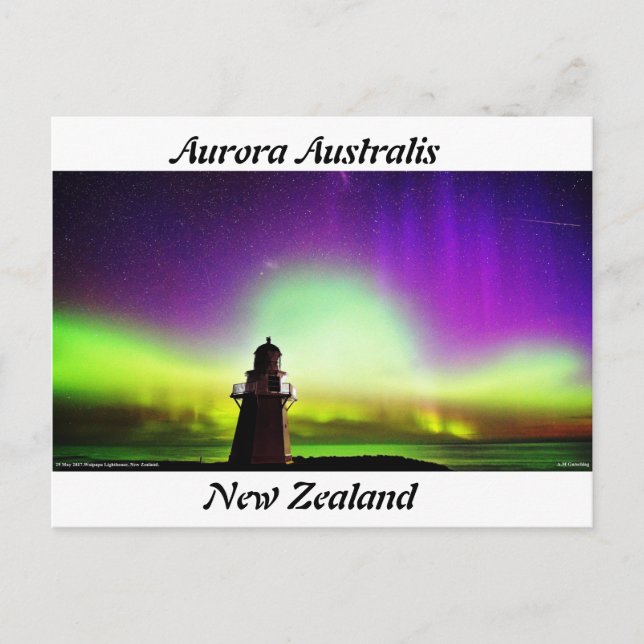 Carte Postale Aurora Australis Nouvelle-Zélande (Devant)