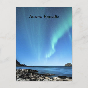 Carte Postale Aurora boréale, aurores boréales