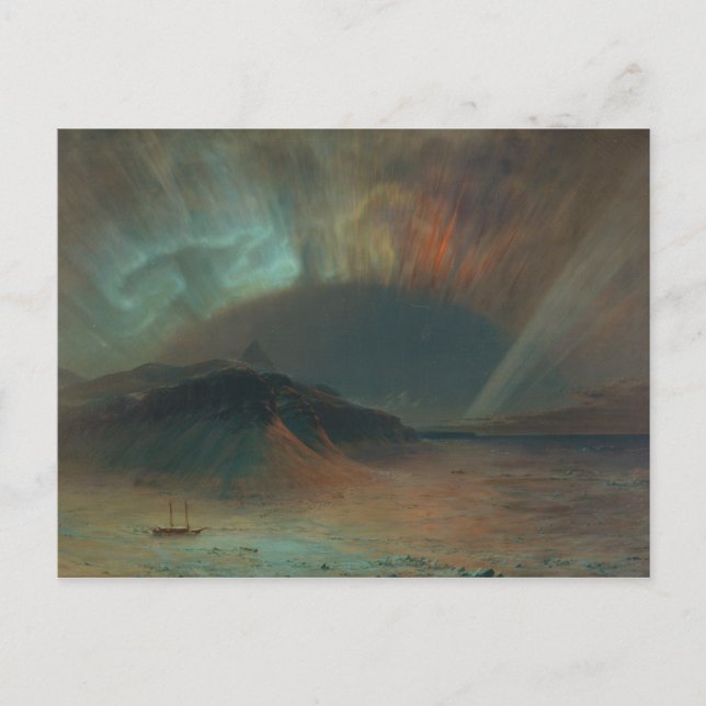 Carte Postale Aurora Borealis par Frederic Edwin Church 1865 (Devant)
