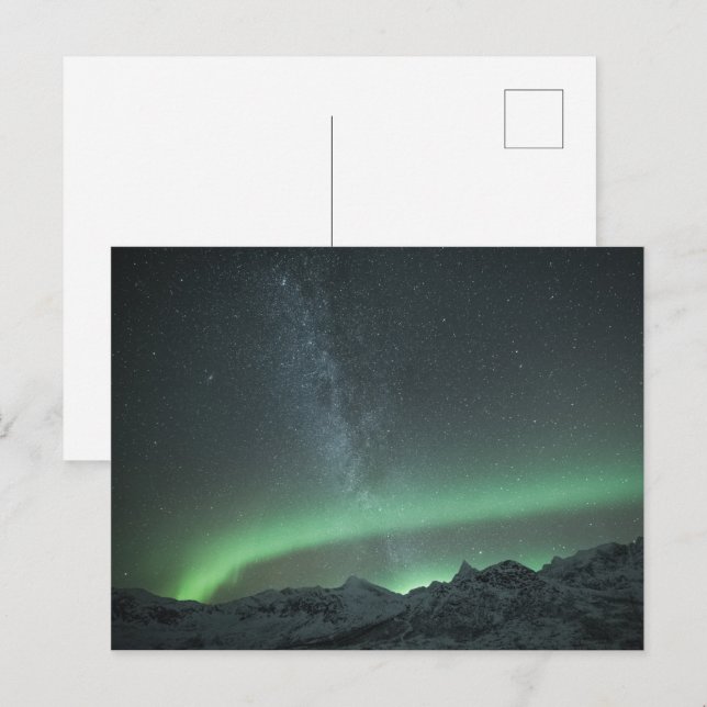 Carte Postale Aurores boréales (Devant / Derrière)