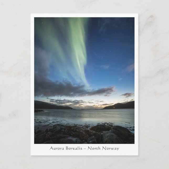 Carte Postale Aurores boréales Norvège (Devant)