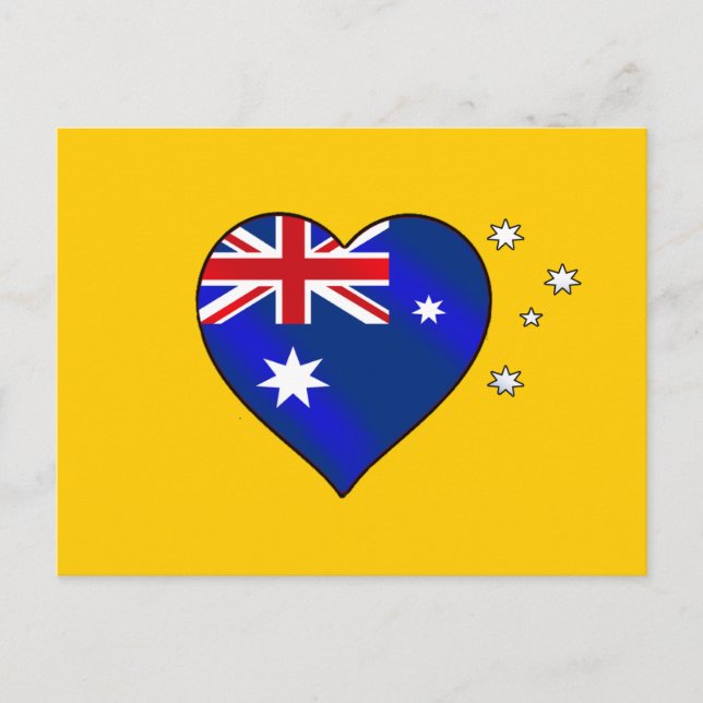 Carte Postale Aussie coeur de l'Australie Aussie Oi Love (Devant)