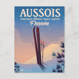 Carte Postale Aussois Auvergne-Rhône-Alpes France affiche de ski