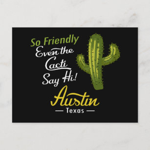 Carte Postale Austin Cactus Funny Retro