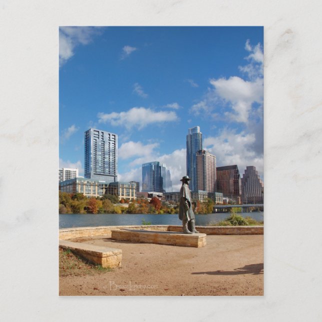 Carte Postale Austin Texas Downtown Skyline - Ladybird Lake (Devant)