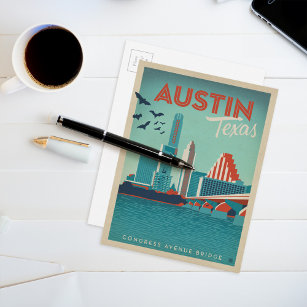 Carte Postale Austin (Texas) - Pont de l'avenue du Congrès