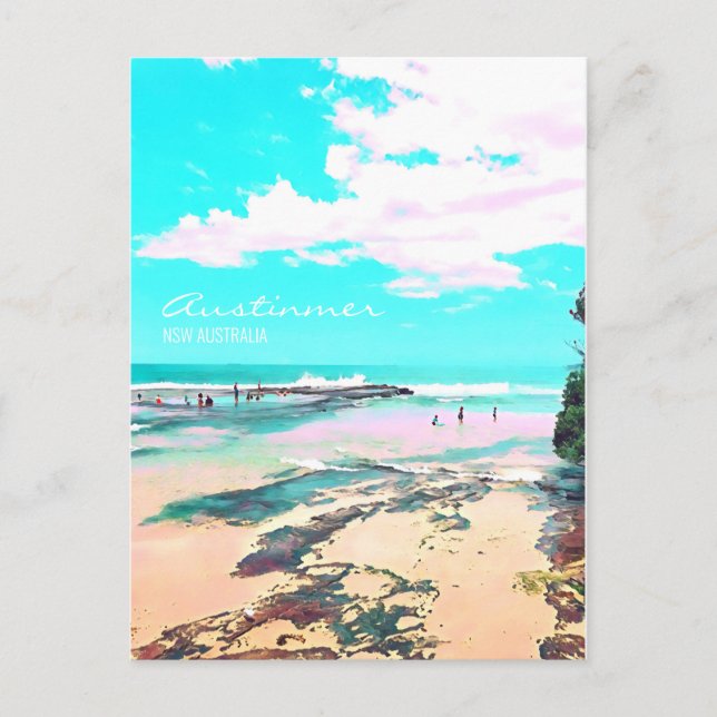 Carte Postale Austinmer Beach NSW Côte Sud (Devant)