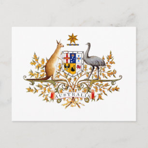 Carte Postale australian coat of arms