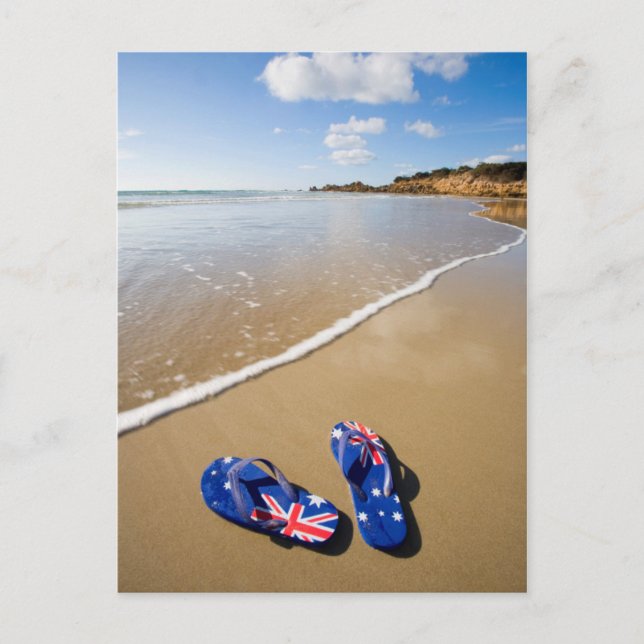 Carte Postale Australian Flag Thongs | Pays de Galles du Sud (Devant)