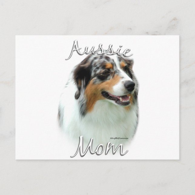 Carte Postale Australian Shepherd Mom 2 (Devant)