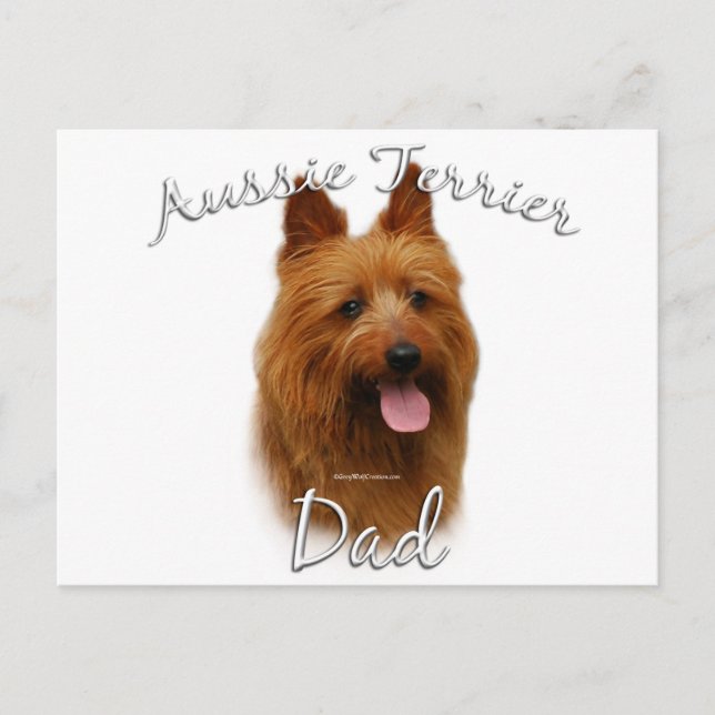 Carte Postale Australian Terrier Papa 2 (Devant)