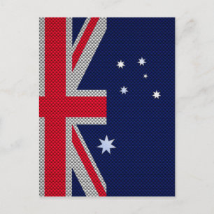 Carte Postale Australie Drapeau Design en fibre de carbone Style