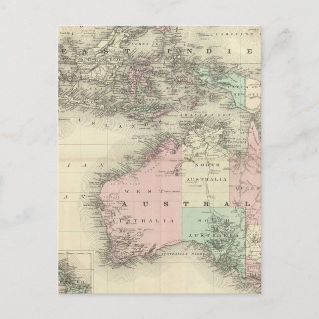 Carte Postale Australie et Caraïbes (Devant)