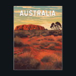 Carte Postale Australie Illustration Travel Art Vintage<br><div class="desc">Conception d'oeuvres vectorielles australiennes. L'Australie,  une destination vaste et diversifiée,  offre tout,  des sites emblématiques comme l'Opéra de Sydney et la Grande Barrière de Corail à des parcs nationaux à couper le souffle et à de superbes côtes.</div>