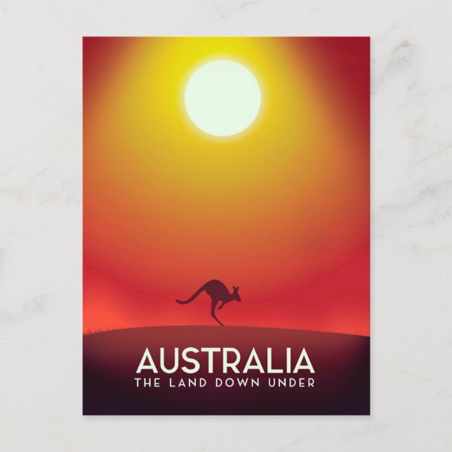 Carte Postale Australie " Le pays du bas" impression de vacances (Devant)