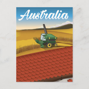 Carte Postale Australie moisson voyage dessin animé