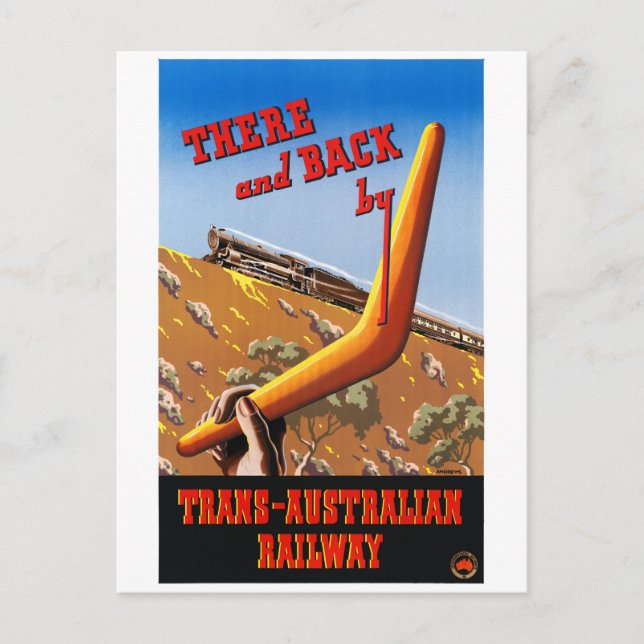 Carte Postale Australie Poster vintage restauré (Devant)
