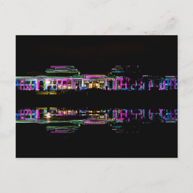 Carte Postale Australie - Projections sur le Parlement de Canber (Devant)