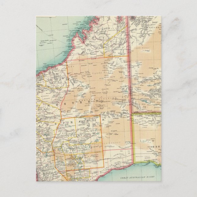 Carte Postale Australie, section ouest (Devant)