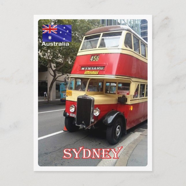 Carte Postale Australie - Sydney - Le bus - (Devant)