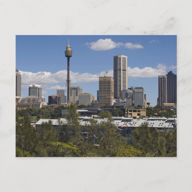 Carte Postale Australie, Sydney, Potts Point. Skyline de Sydney. (Devant)