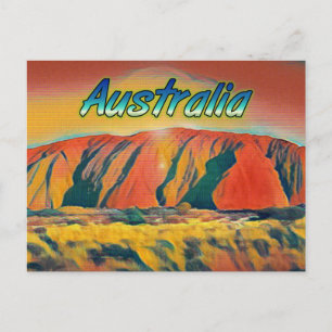 Carte Postale Australie Uluru Ayers Rock surréaliste