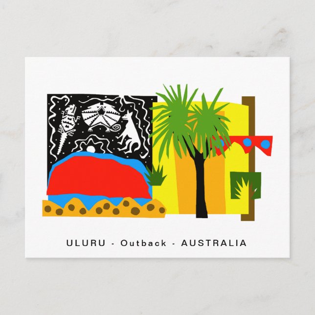 Carte Postale Australie - ULURU - Outback - désert (Devant)
