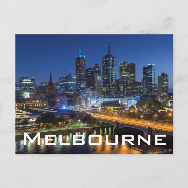 Carte Postale Australie, Victoria, Melbourne, ciel avec (Devant)