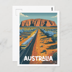 Carte Postale Australie Vintage célèbre Travel Place