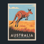 Carte Postale Australie Vintage voyage Kangaroo Outback Nature<br><div class="desc">Découvrez la beauté sauvage de l'Australie avec ce design unique et rétro inspiré du voyage. Insufflé d'une allure intemporelle et d'un charme vintage, cet article capture la faune et les paysages ensoleillés de l'arrière-pays australien dans un style minimaliste rétro qui combine esthétique du milieu du siècle avec une touche moderne....</div>
