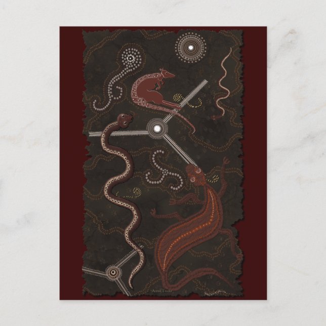 Carte postale australienne d'Art du désert (Devant)