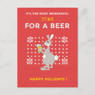 Carte postale australienne de Noël Funny Kangaroo