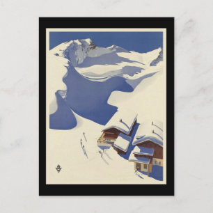 Carte Postale Austria Ski lodge dans les Alpes