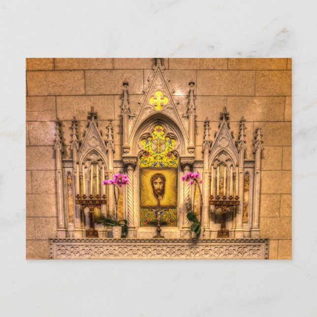 Carte Postale Autel de la Sainte Face Cathédrale St Patrick NY (Devant)