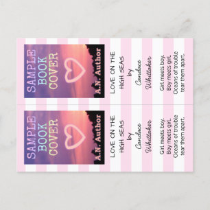 Carte Postale Auteur Romance Promotion Signet Stripes