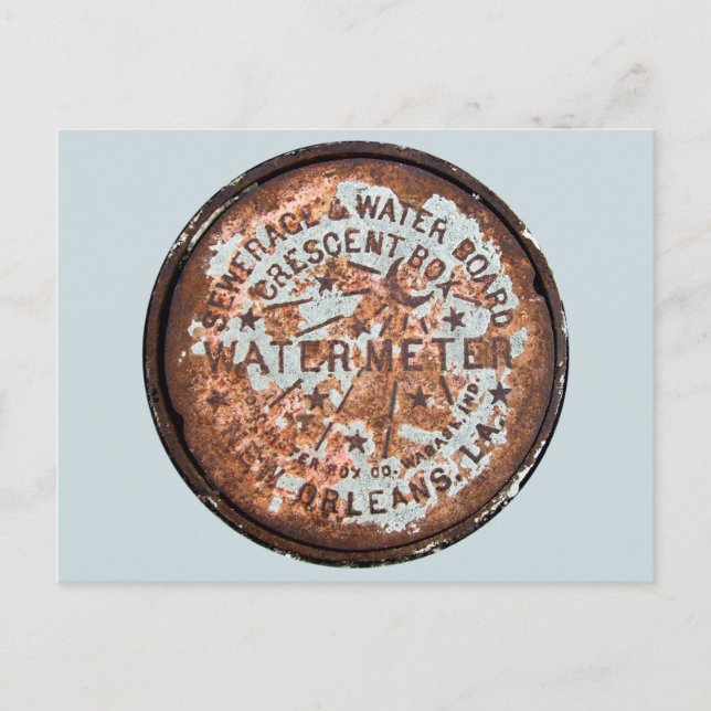 Carte postale Authentic New Orleans Water Meter Co (Devant)