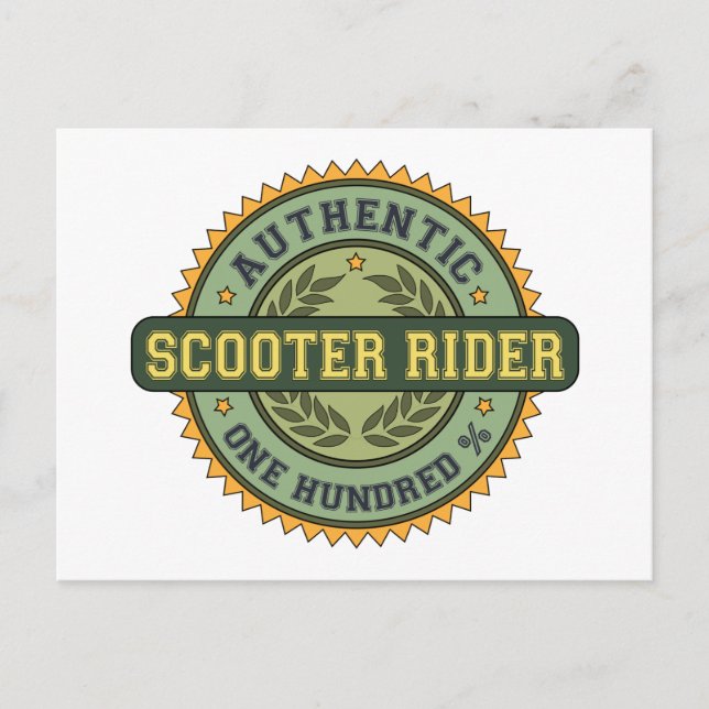 Carte Postale Authentic Scooter Rider (Devant)