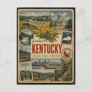 Carte postale authentique de style vintage du Kent