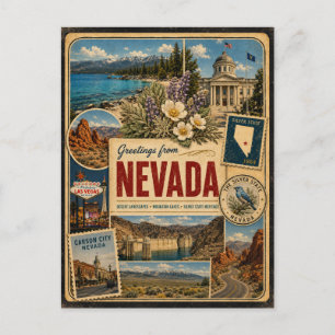 Carte postale authentique de style vintage du Neva