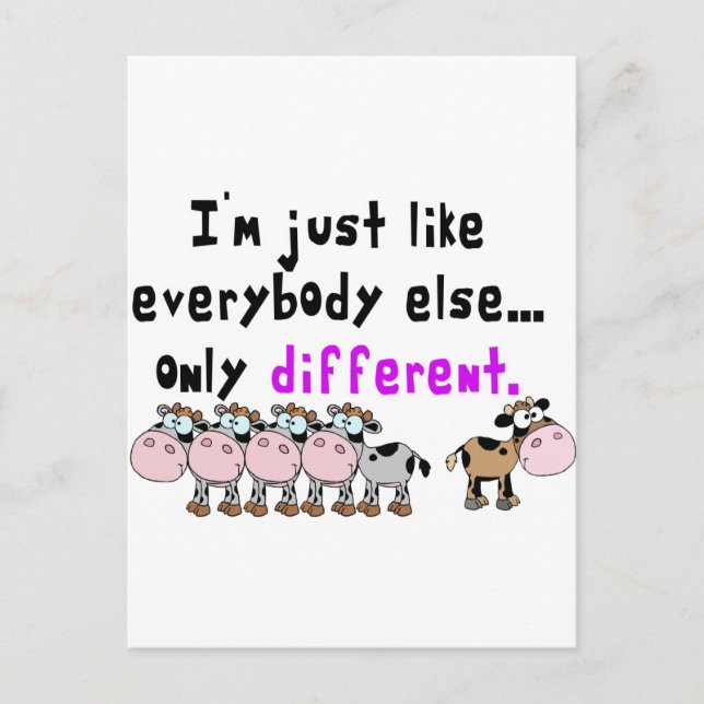 Carte Postale Autisme différent (Devant)