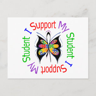 Carte Postale Autisme Je soutiens Mon Étudiant