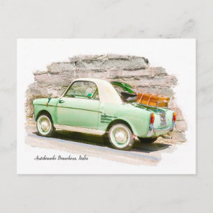 Carte Postale Autobianchi Bianchina Minicar d'Italie