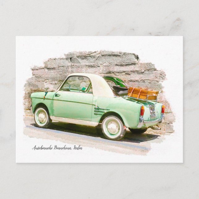 Carte Postale Autobianchi Bianchina | Minicar d'Italie (Devant)