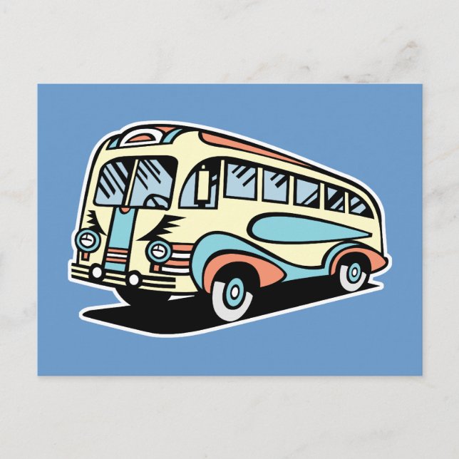 Carte Postale autocar retro (Devant)