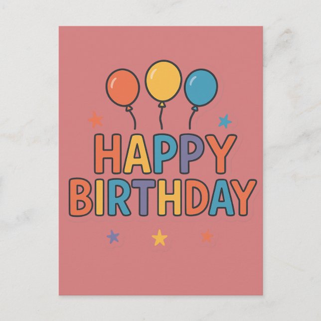 Carte Postale Autocollant de célébration d'anniversaire (Devant)