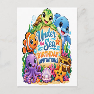 Carte Postale Autocollant de fête d'anniversaire mignon sous la 