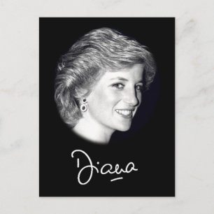 Carte Postale Autographe de la princesse Diana